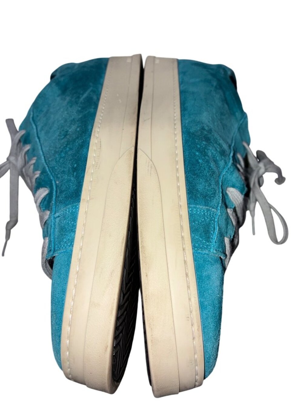 P448 Jack Caraibi Mens Low Top Suede Sneakers EU 48 US 14 Turquoise Blue - Picture 12 of 14